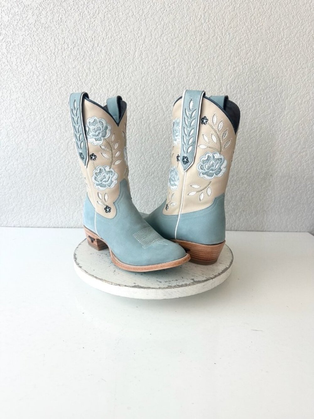 Lane KENZIE Midi Cowboy Boots Blueberry Buttermilk Cowgirl Western Short 7.5